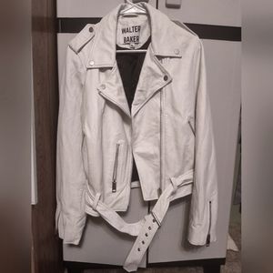 Walter Baker Allison Belted Leather Moto Jacket